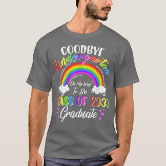 Adjö Kindergarten klass av 2033 2021 Grad Hej T Shirt