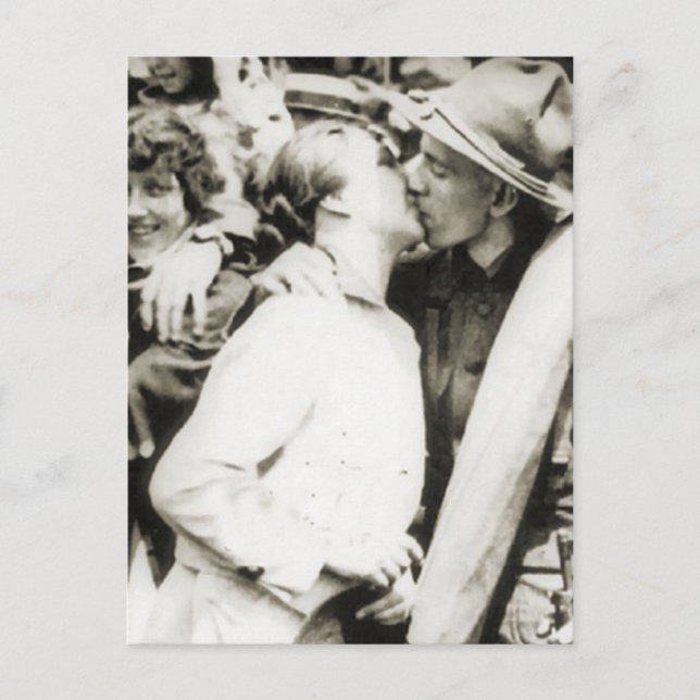 Adjö, kyss 1915 vykort (Framsida)