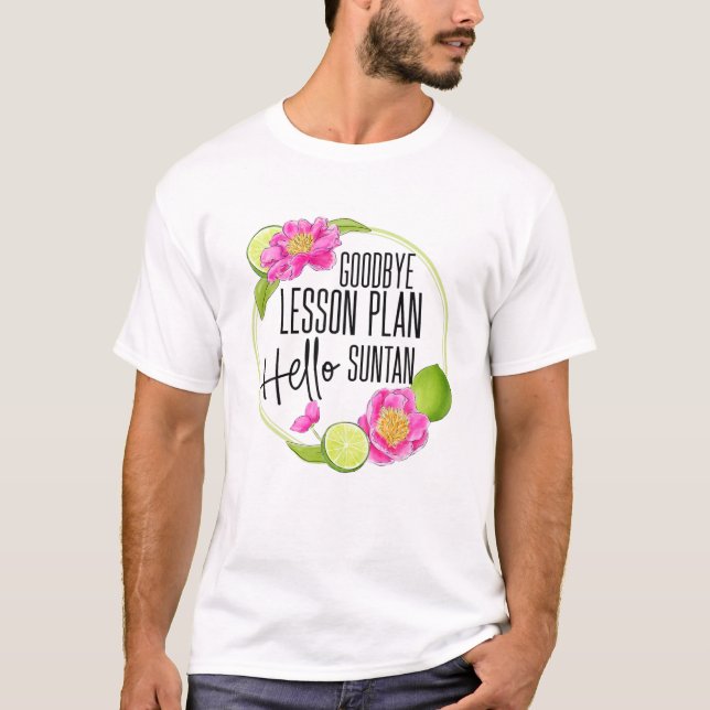 Adjö Lesonplanen Hej Suntan 2021, årsskiftet T Shirt (Framsida)