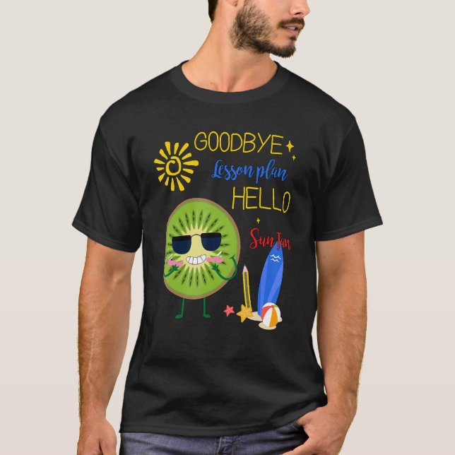 Adjö Lesson Plan Hej Sol Tan Kiwi Hej Summe T Shirt (Framsida)