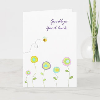 Adjö, lycka till-kort kort