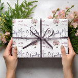 Adjö Miss Hej Mrs Blommigt Möhippa Presentpapper<br><div class="desc">Modern Adjö Miss Hej Mrs blommigt Möhippa Wrapping Papper. Utformningen har en vit färg-bakgrund med citatet "GOODBYE MISS HEJ MRS" och utrymme för att lägga till bridens namn och datum i lila. För dessa Möhippor är det här eleganten, men ändå är det perfekt för tillfälle att bara slå in pappra...</div>