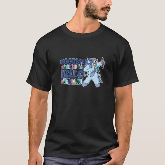 Adjö Mitten School Hej High School 8th Klass T Shirt (Framsida)