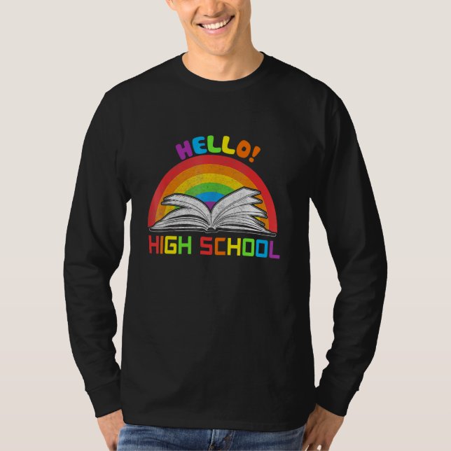 Adjö Mitten School Hej High School T Shirt (Framsida)