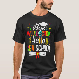 Adjö Mitten School Hej Highschool Back to school T Shirt