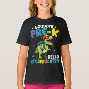 Adjö Pre-k studenten Dinosaur T rex Shirt