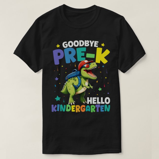 Adjö Pre-k studenten Dinosaur T rex T Shirt (Design framsida)