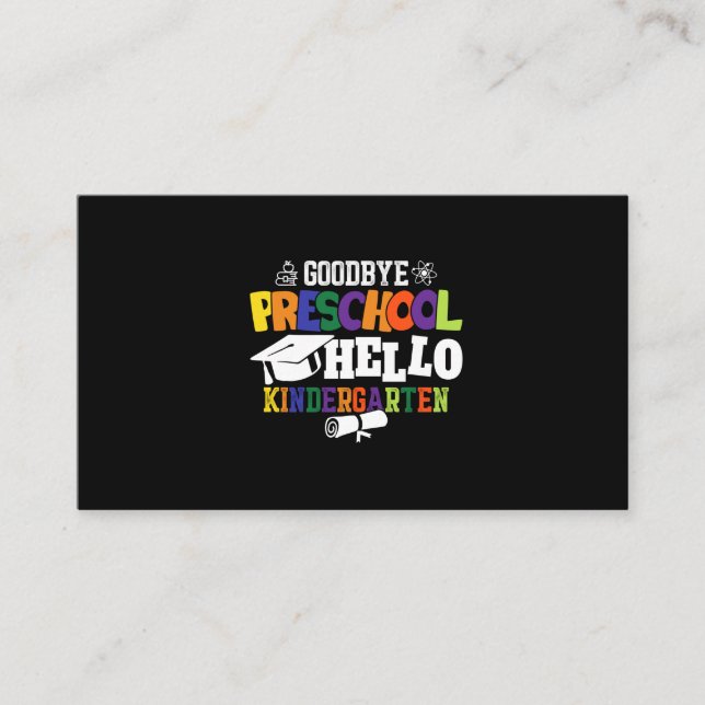 Adjö Preschool Hej Kindergarten PreK Visitkort (Framsida)