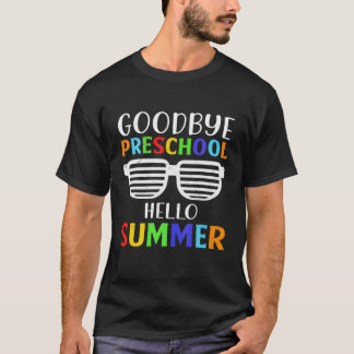 Adjö Preschool Hej Summer School Studenten S T Shirt
