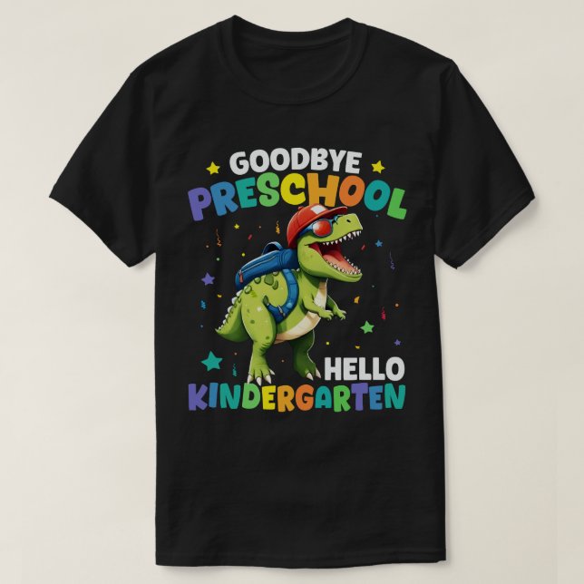 Adjö Preschool Studenten Dinosaur T rex Shirt (Design framsida)