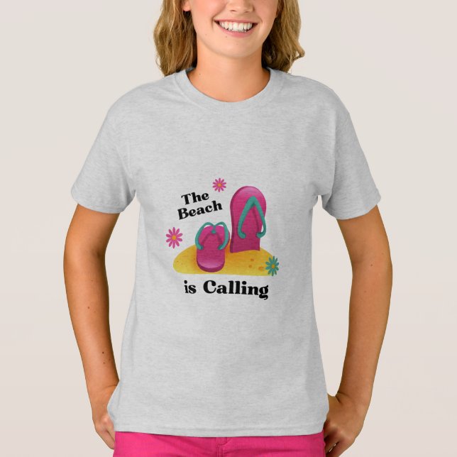 Adjö School Hej Summer Beach Helgdag T Shirt (Framsida)