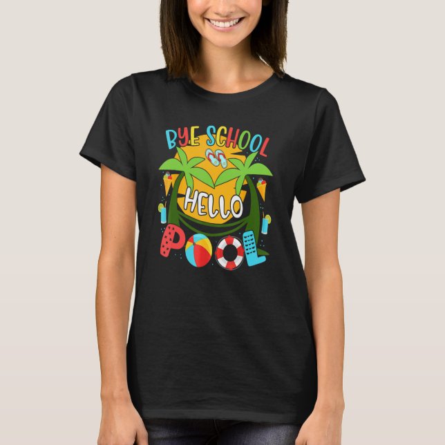 Adjö School Hej Sunglass and Beach T Shirt (Framsida)