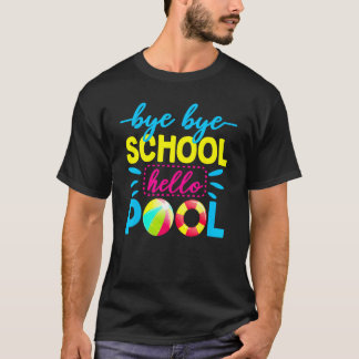 Adjö skola hej pool Lärare sommar 2 T Shirt