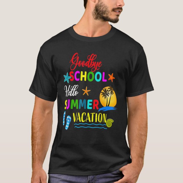 Adjö Skolens Hej Sommaren förra  T Shirt (Framsida)