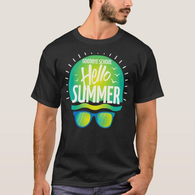 Adjö Skolens Hej Sommaren förra  T Shirt (Framsida)