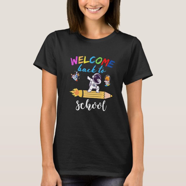 Adjö, sommaren Back to school Astronaut T Shirt (Framsida)