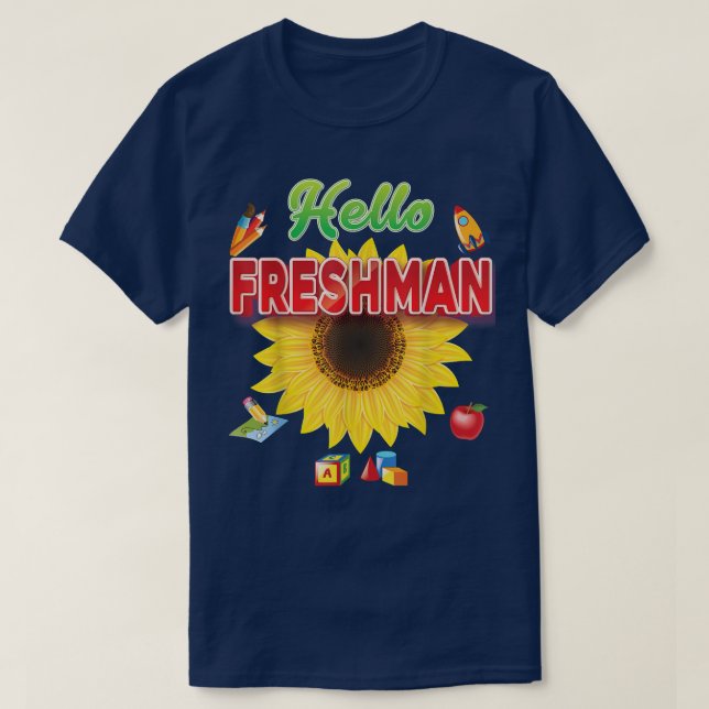 Adjö Sommarens Hej Freshman Solros tillbaka till S T Shirt (Design framsida)