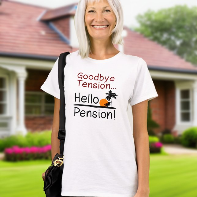 Adjö Tension, Hej Pension Funny Pension Tröja (funny retirement tshirt)