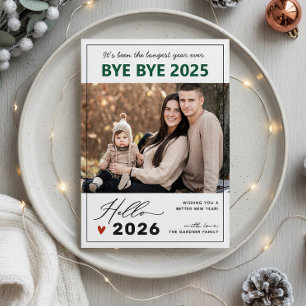 Adjö till 2024 Unikt foto i Gott nytt år Julkort