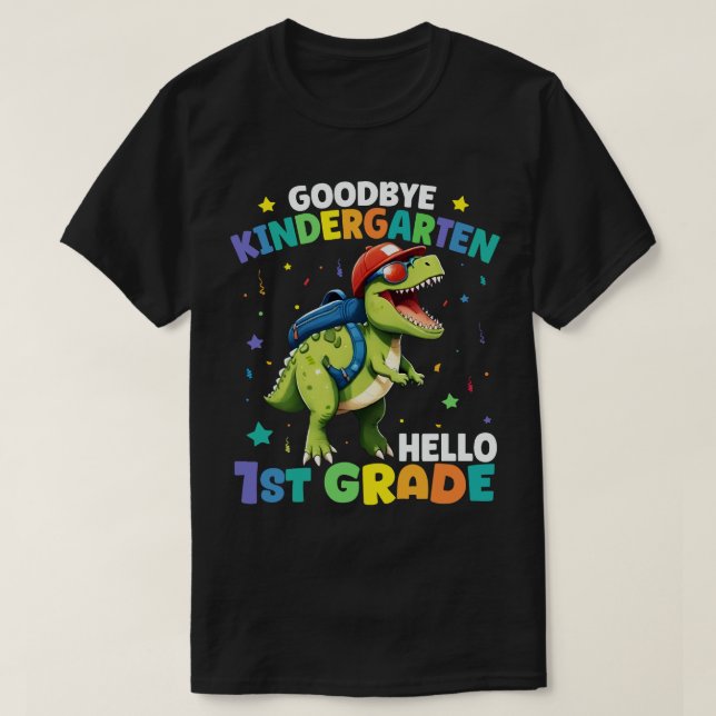 Adjö till Kindergarten Graduationr Dinosaur Trex T Shirt (Design framsida)