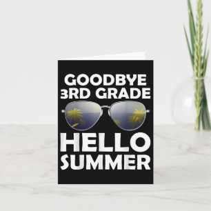 Adjö Tredje Klass Hej Sommar tredje Klass Graduat Kort