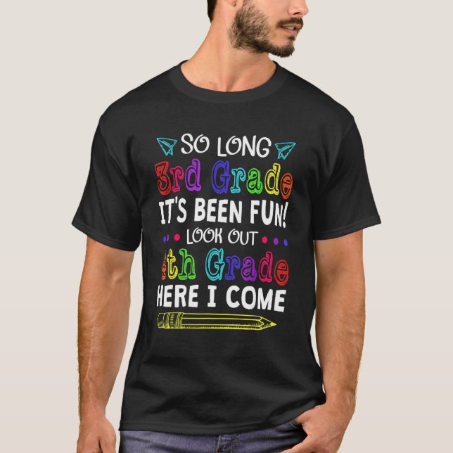Adjö Tredje Klass Välkommen 4:e Klass tillbaka til T Shirt (Framsida)