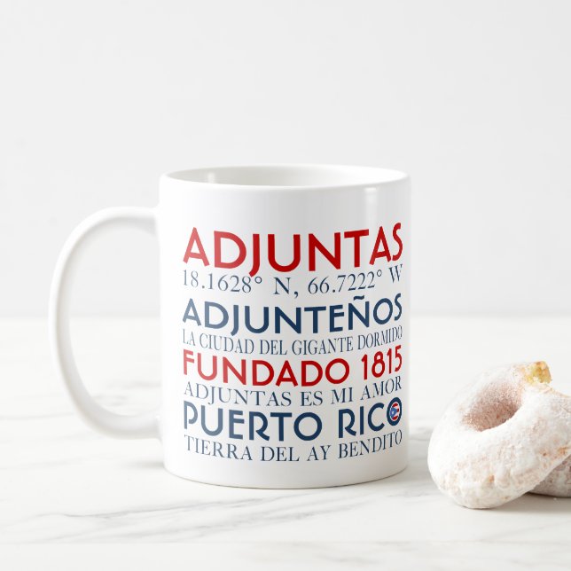 Adjuntas Puerto Rico Kaffemugg (Med munk)