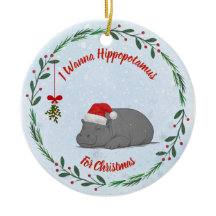 Adjustable "Wanna Hippopotamus For Christmas" 