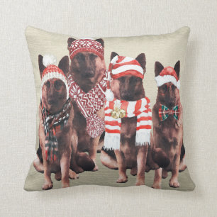 Adjusterande tysk skvallerska Hund i Helgdag Cloth Kudde