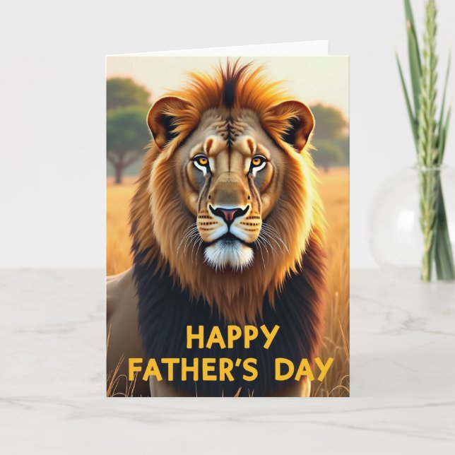 Ädla Lejon Fars Dag-kort Kort (Framsida)