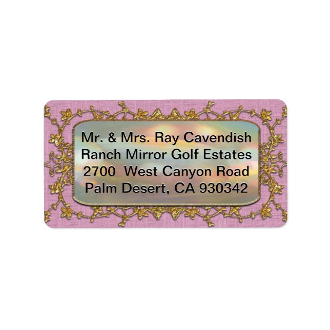 Adlamchelle Summer Elegant Adressetikett (Framsidan)