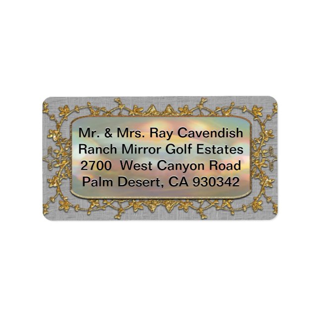 Adlamchelle Winter-Eleganten Adressetikett (Framsidan)