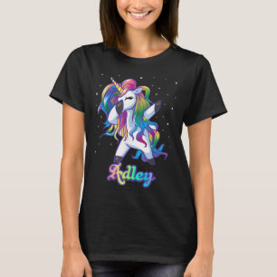 ADLEY Namn Personlig Anpassningsbar Rainbow Unicor T Shirt