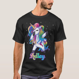 ADLEY Namn Personlig Anpassningsbar Rainbow Unicor T Shirt
