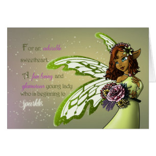 Adlig African American Fairy Hälsningskort