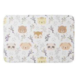 Adlig djurhuvud och Blommönster Badrumsmatta