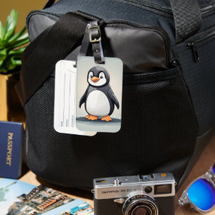 Adlig liten penguin bagagebricka