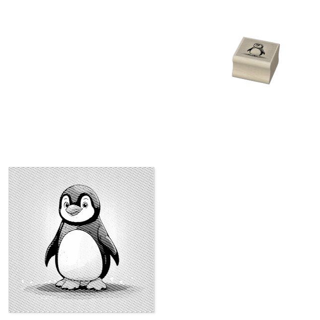 Adlig liten penguin stämpel (Stämplad)