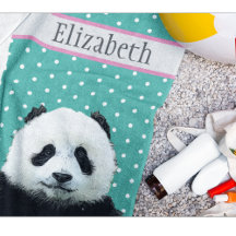 Adlig Panda Bear Teal Namn Barn Animal