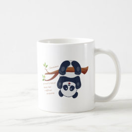adlig panda hängande upp och ned kaffemugg