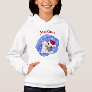 Adlig penguin och Snögubbe med Namn T Shirt