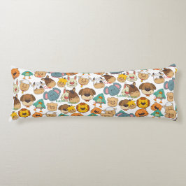 Adliga djurhållare: kaniner från gris, vita ungar kroppskudde