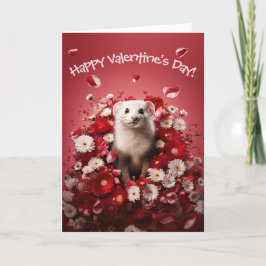 Admatande iller på blomsterdagen Alla hjärtans dag Helgkort