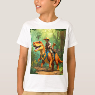 Admatlig och söt dinosauriedesign t-shirt