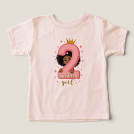 Admin 2nd Birthday Girl Firande i Rosa T Shirt