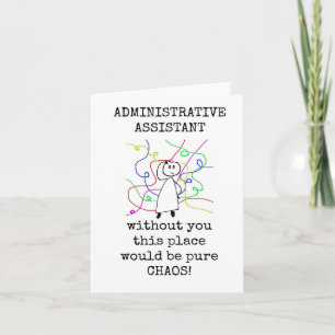 Admin Assistant Apprecision Card, funny Kort