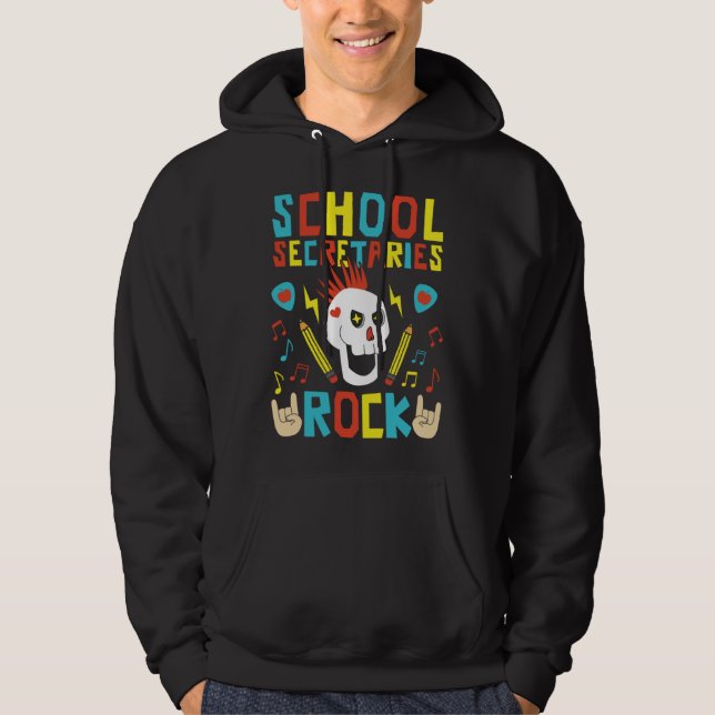 Admin Assistant First Day of School  School Secret Hoodie (Framsida)