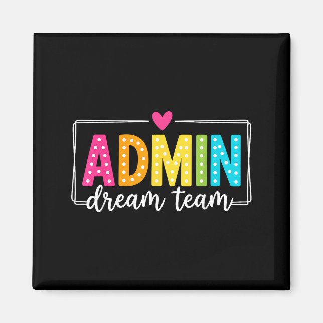 Admin Dröm Team Tillbaka Till Skolan Lärare Elever Magnet (Framsidan)