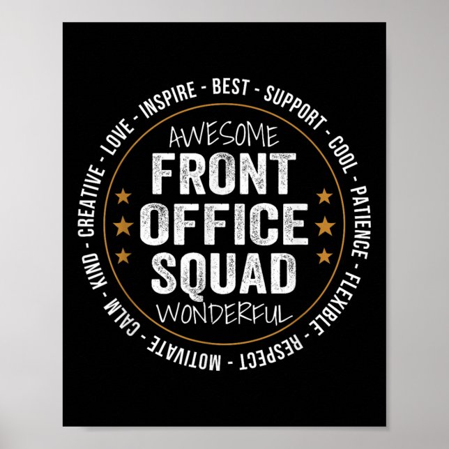 Admin Istant Funny Front Office Squad School Perso Poster (Framsidan)