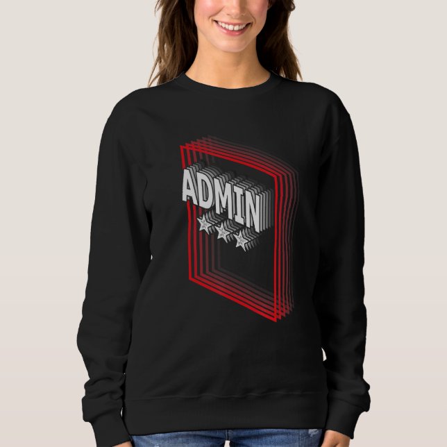 Admin Job Title Appreciation Retro T Shirt (Framsida)